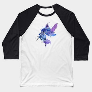 Watercolor Cat #1 Baseball T-Shirt